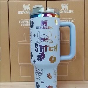 Stanley Light Blue Stitch Tumbler with Handle